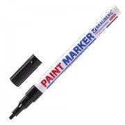 Маркер-краска лаковый (paint marker) 2 мм, ЧЕРНЫЙ, НИТРО-ОСНОВА, алюминиевый корпус, BRAUBERG PROFESSIONAL PLUS, 0012